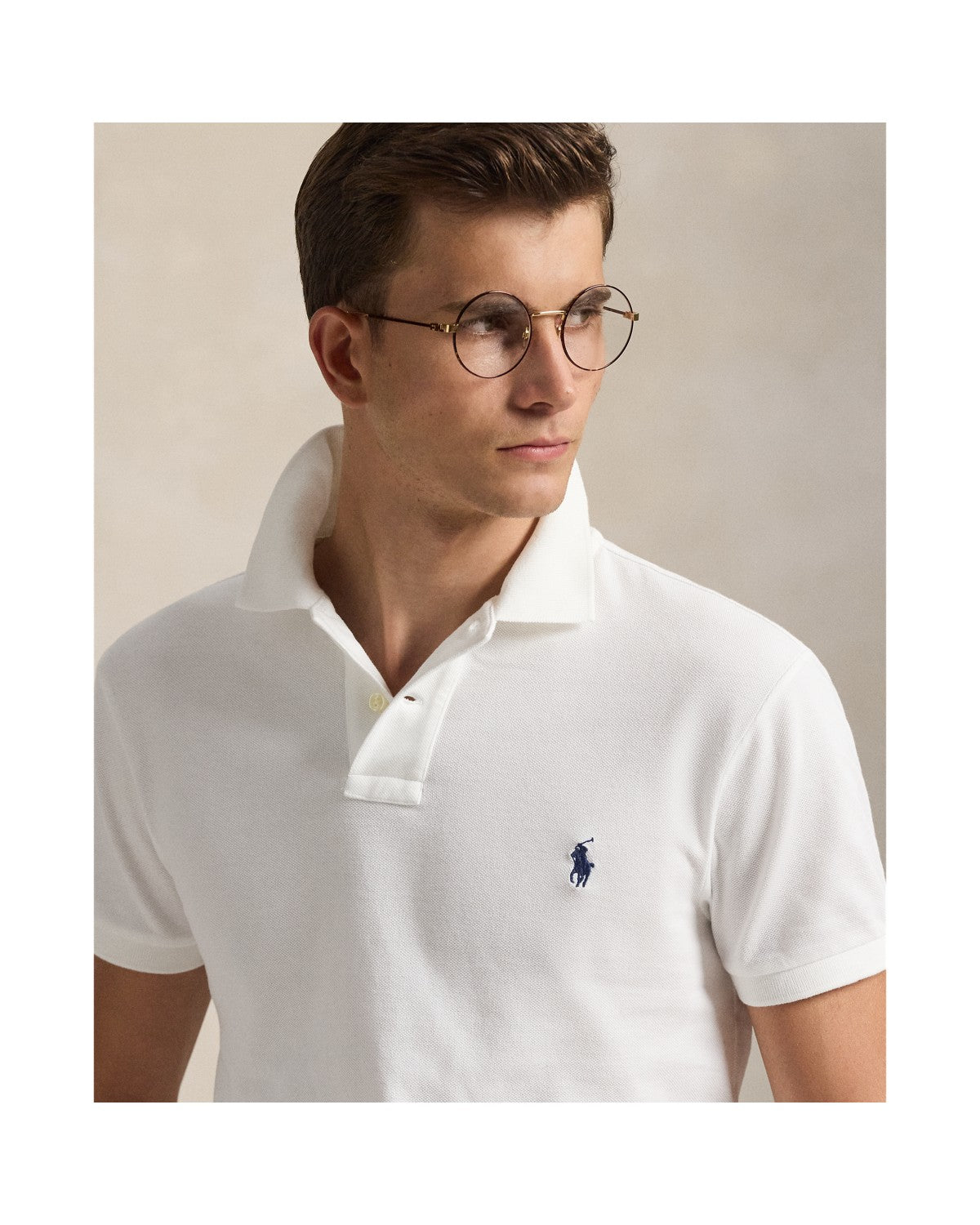 Slim Fit Mesh Polo Shirt