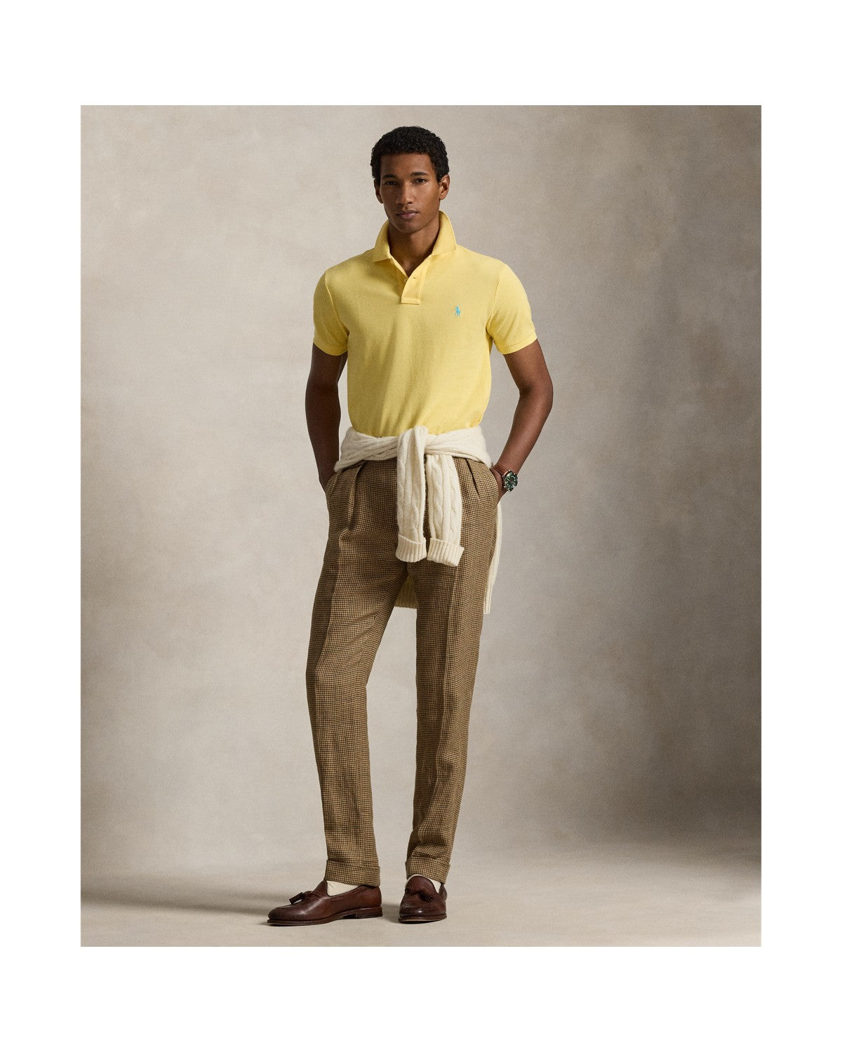 Slim Fit Mesh Polo Shirt
