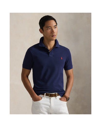 Slim Fit Mesh Polo Shirt