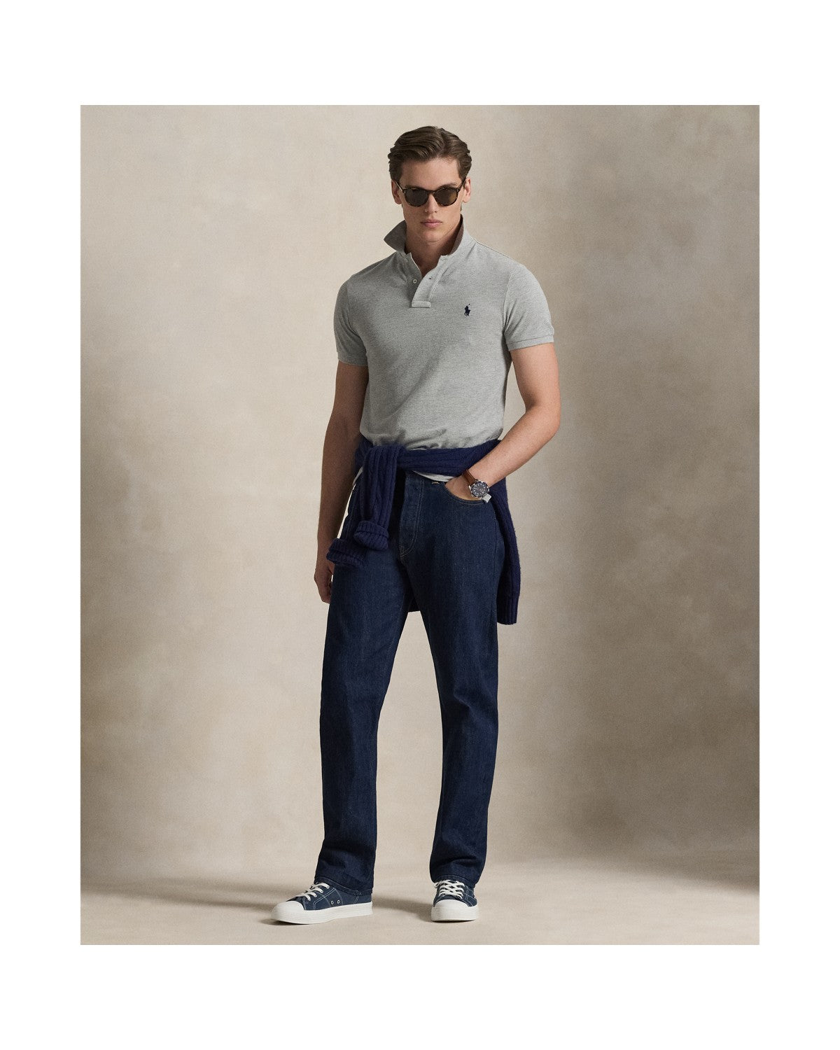 Slim Fit Mesh Polo Shirt