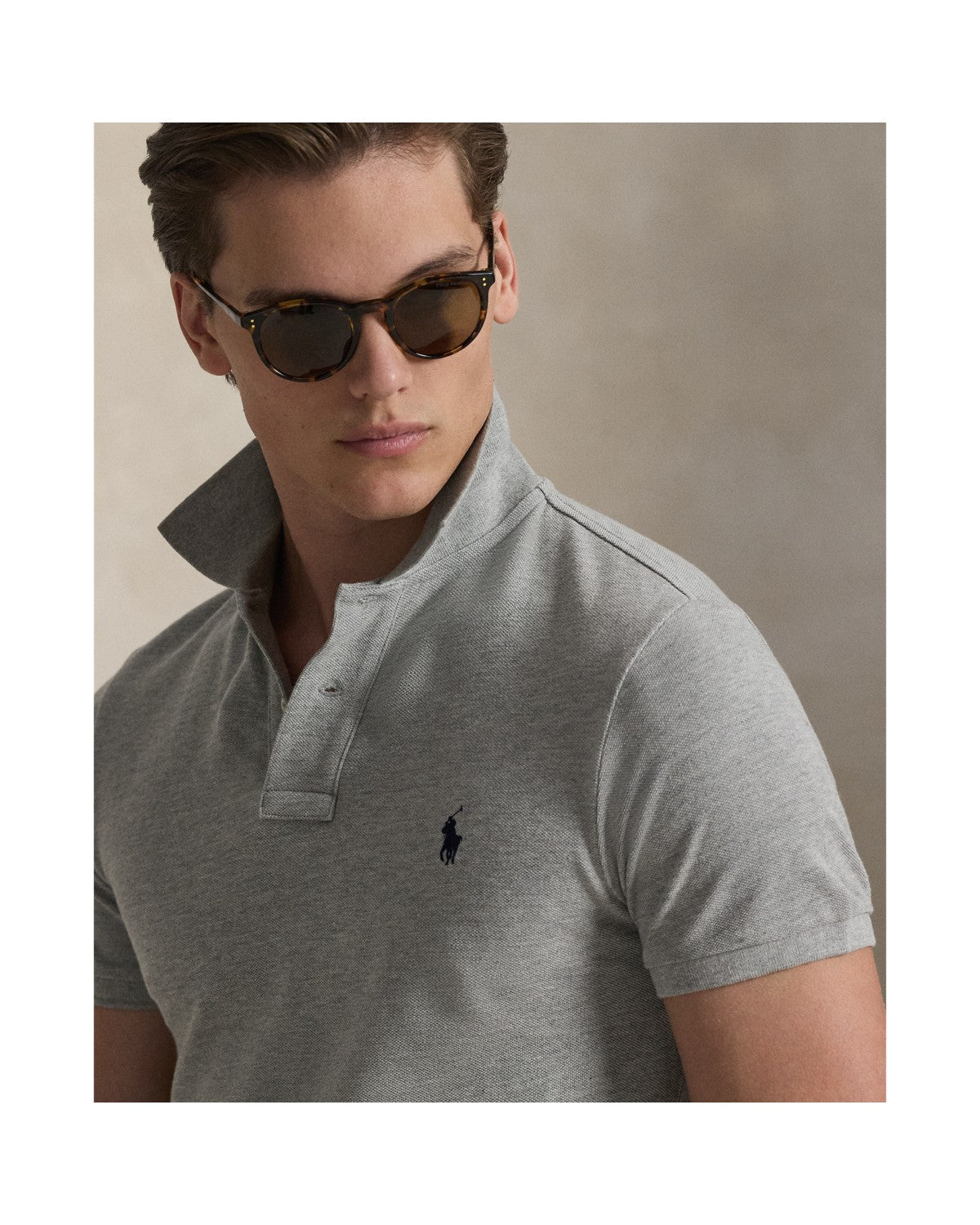 Slim Fit Mesh Polo Shirt