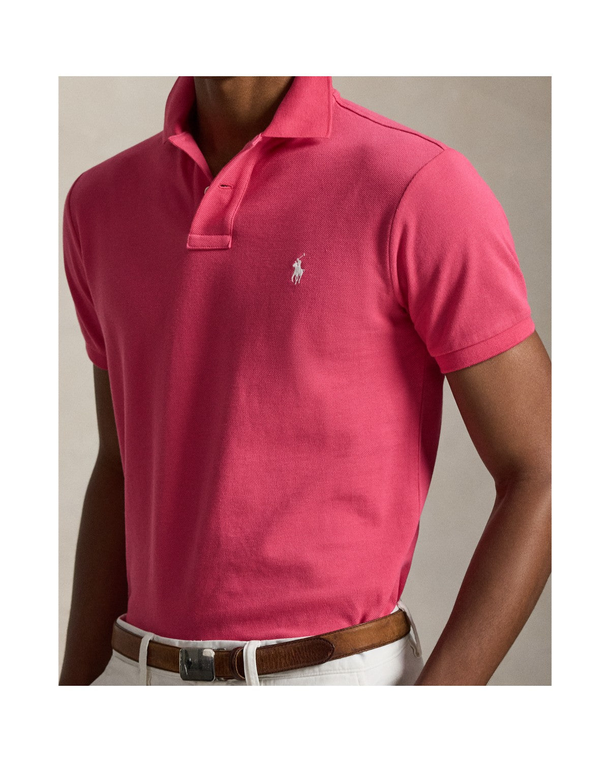 Slim Fit Mesh Polo Shirt