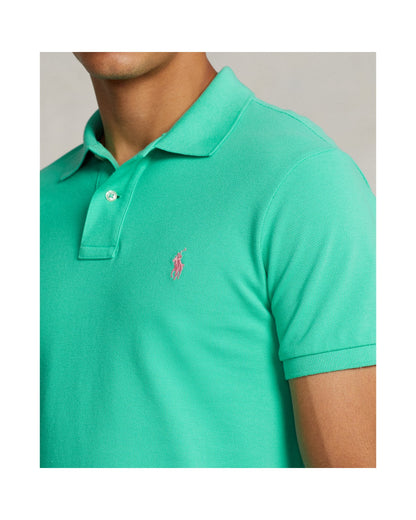Slim Fit Mesh Polo Shirt