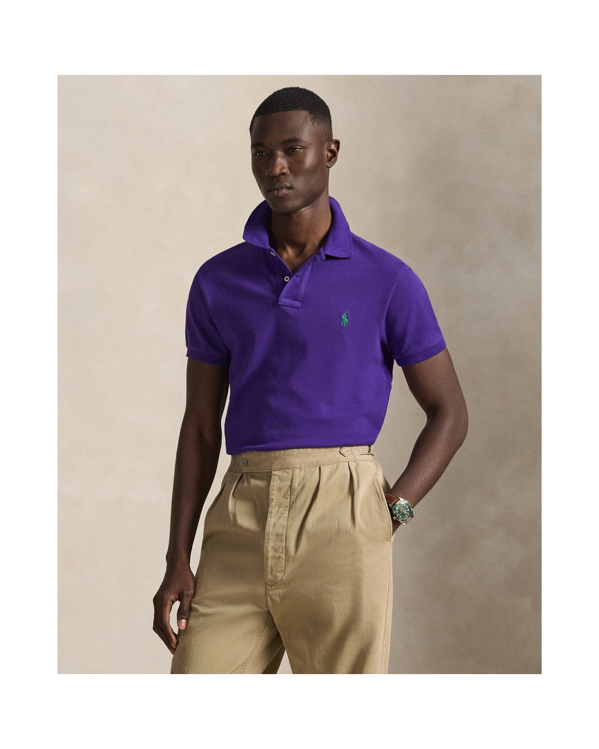 Slim Fit Mesh Polo Shirt