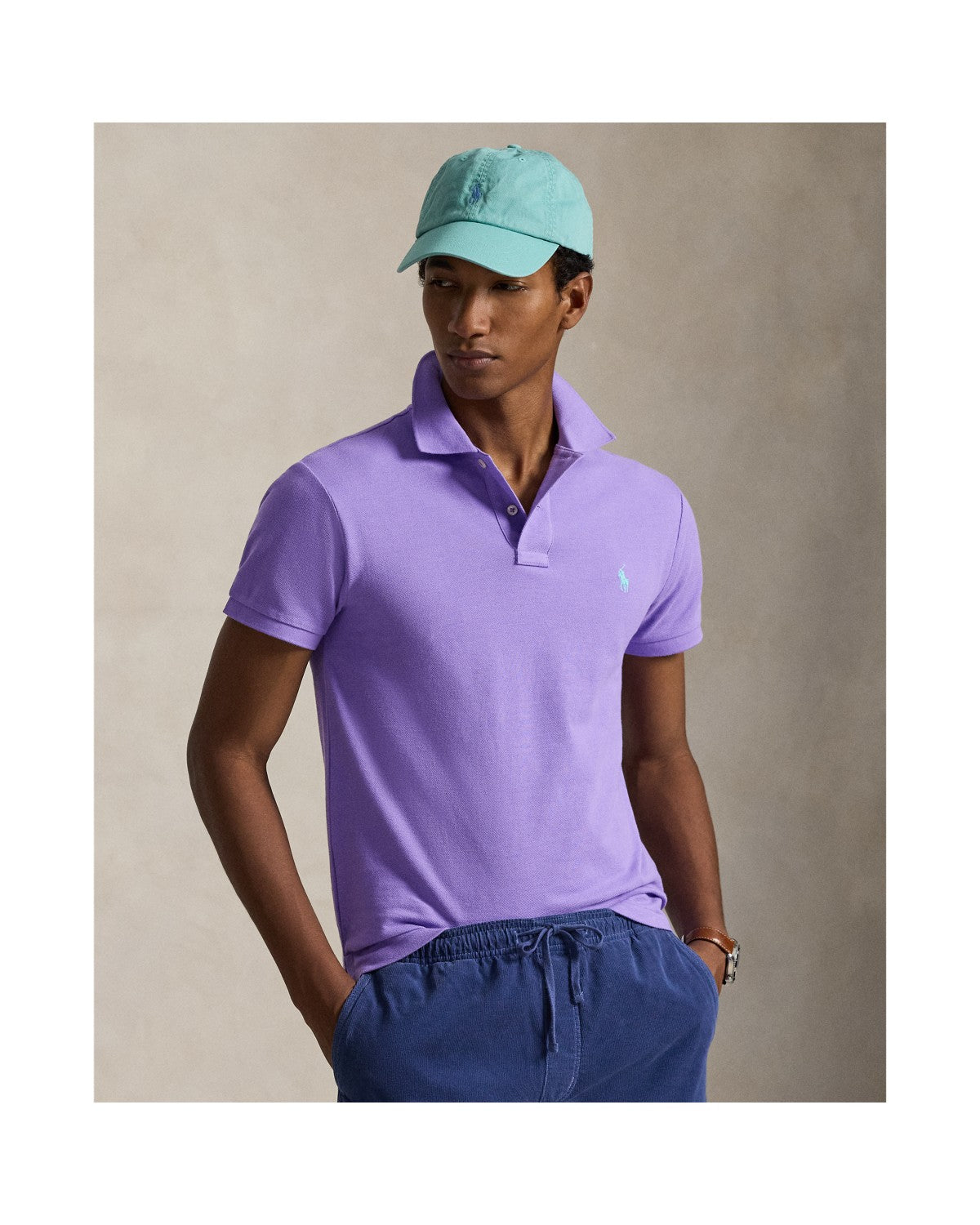 Slim Fit Mesh Polo Shirt