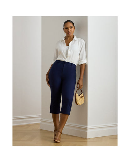 Relaxed Fit Linen Roll Tab-Sleeve Shirt