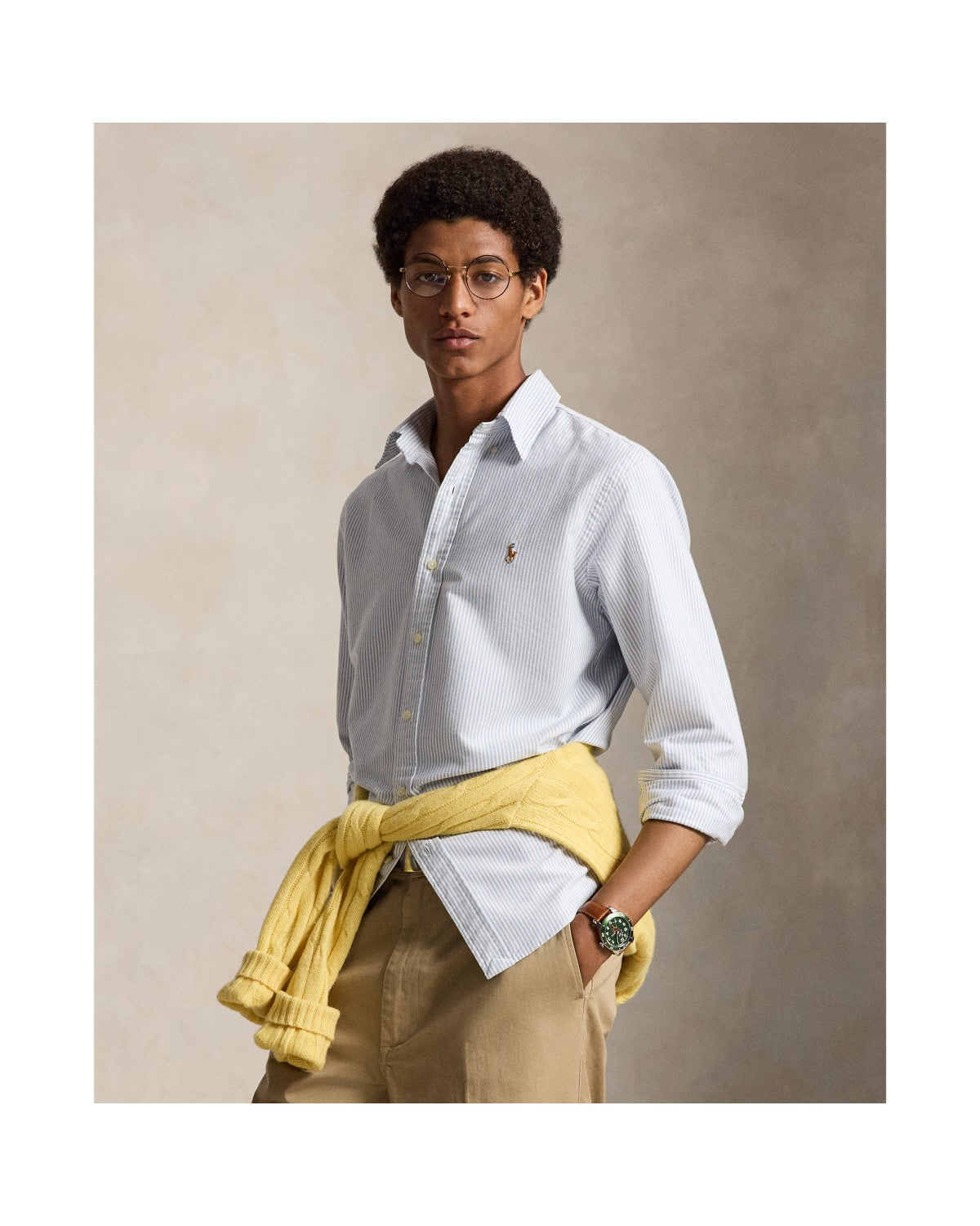 Custom Fit Striped Oxford Shirt