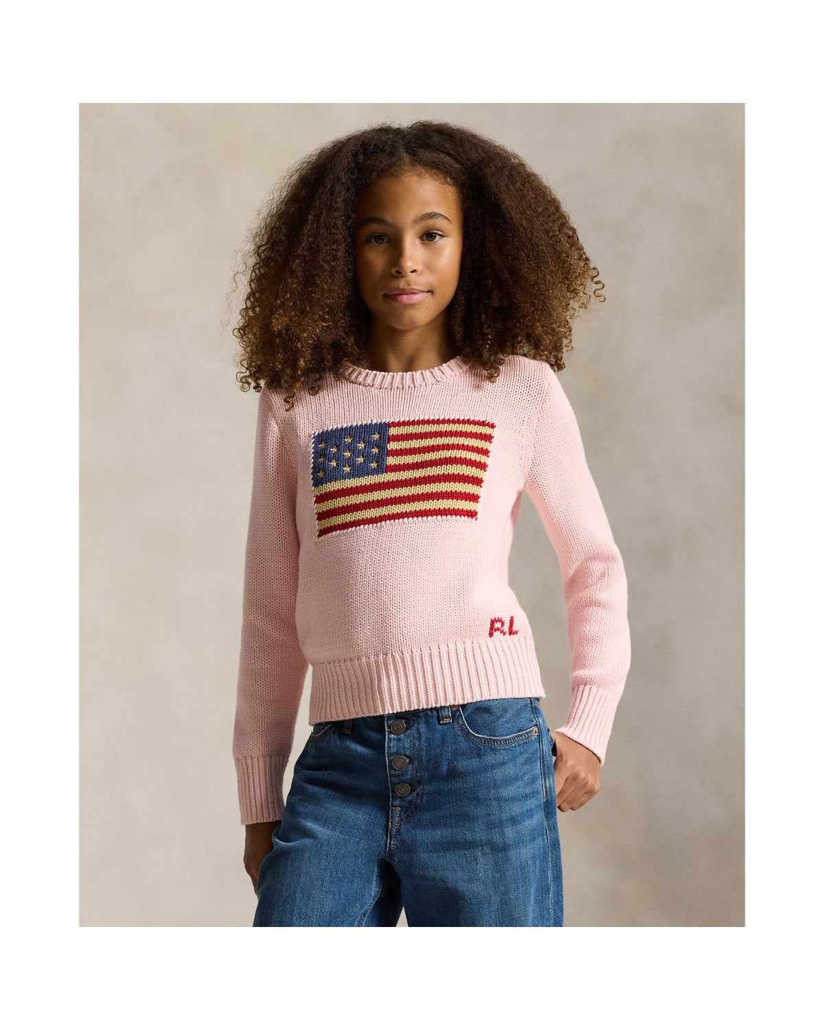 Flag Cotton Crewneck Jumper