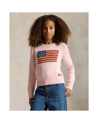 Flag Cotton Crewneck Jumper