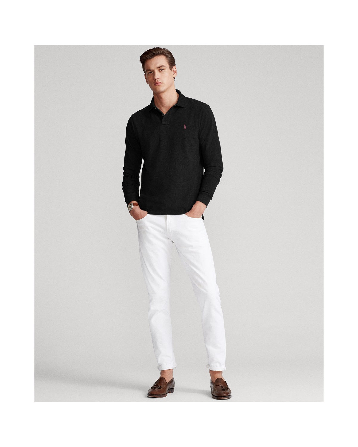 Custom Slim Fit Mesh Polo Shirt