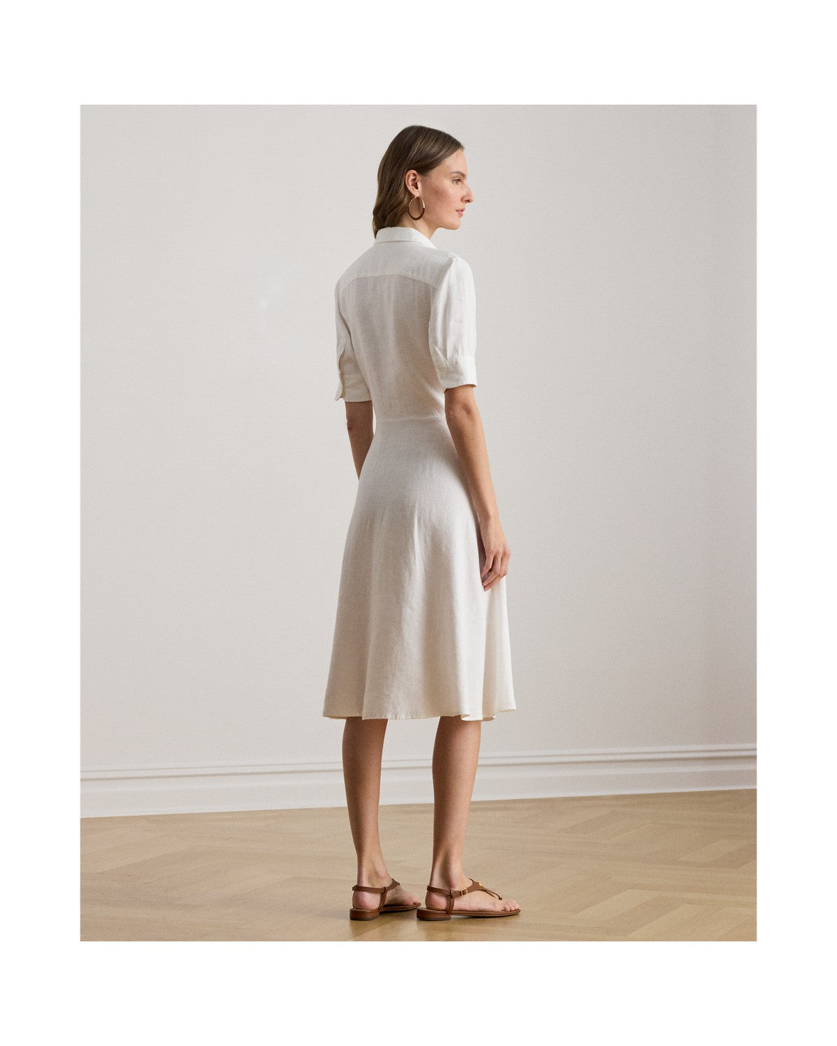 Tie-Front Linen Shirtdress