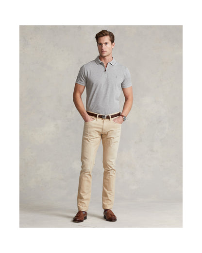 Custom Slim Fit Stretch Mesh Polo Shirt