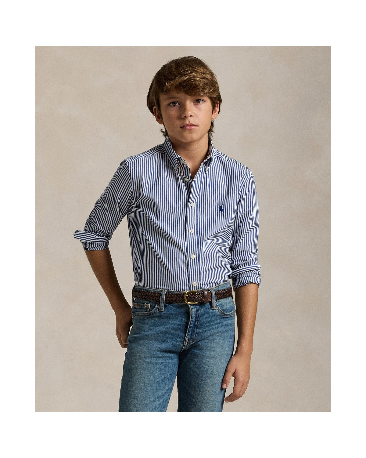 Striped Cotton Poplin Shirt