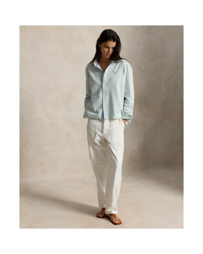 Cropped Boxy Chambray Shirt