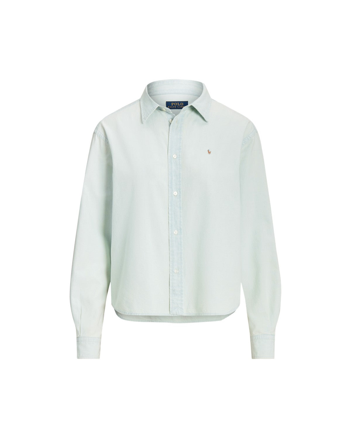 Cropped Boxy Chambray Shirt
