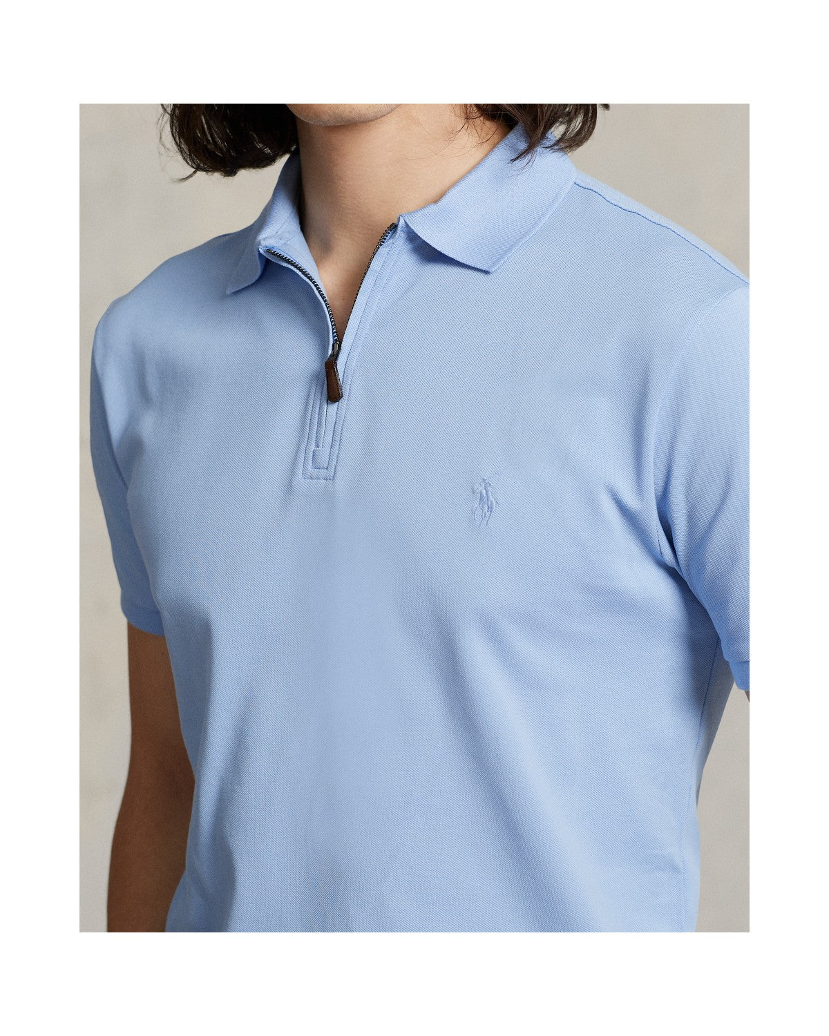 Custom Slim Fit Stretch Mesh Polo Shirt