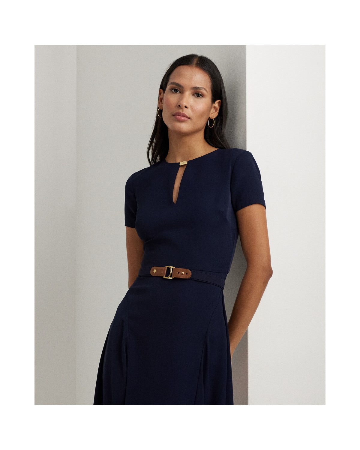 Belted Georgette Dress