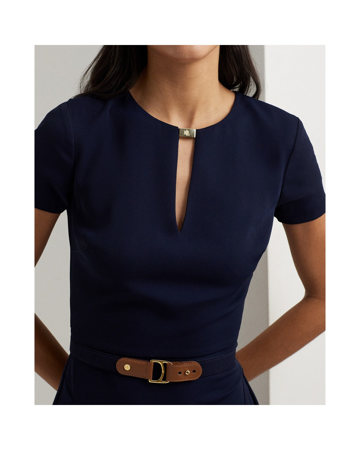 Belted Georgette Dress