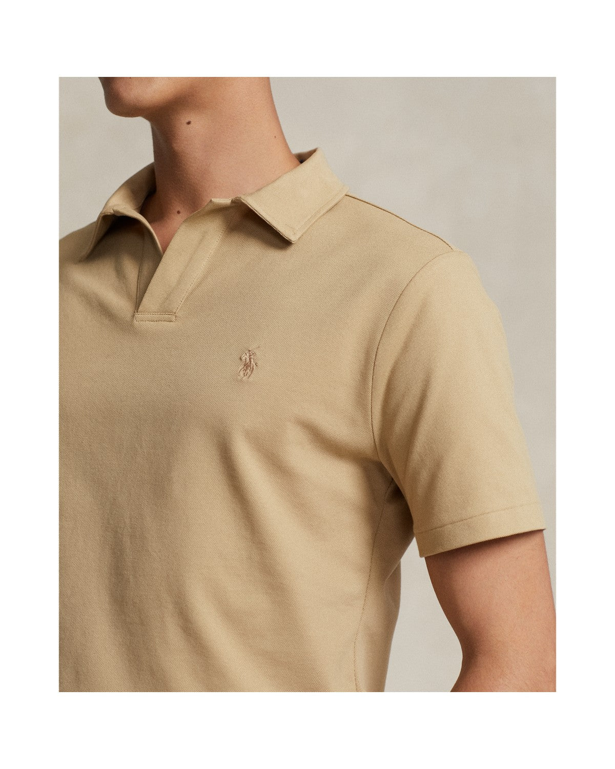 Classic Fit Stretch Mesh Polo Shirt