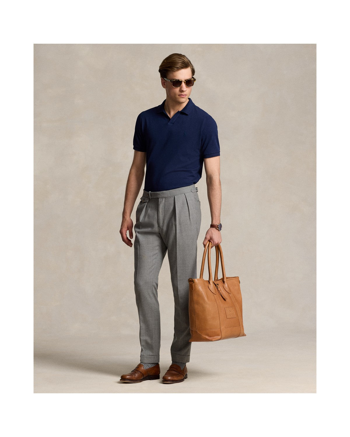 Classic Fit Stretch Mesh Polo Shirt