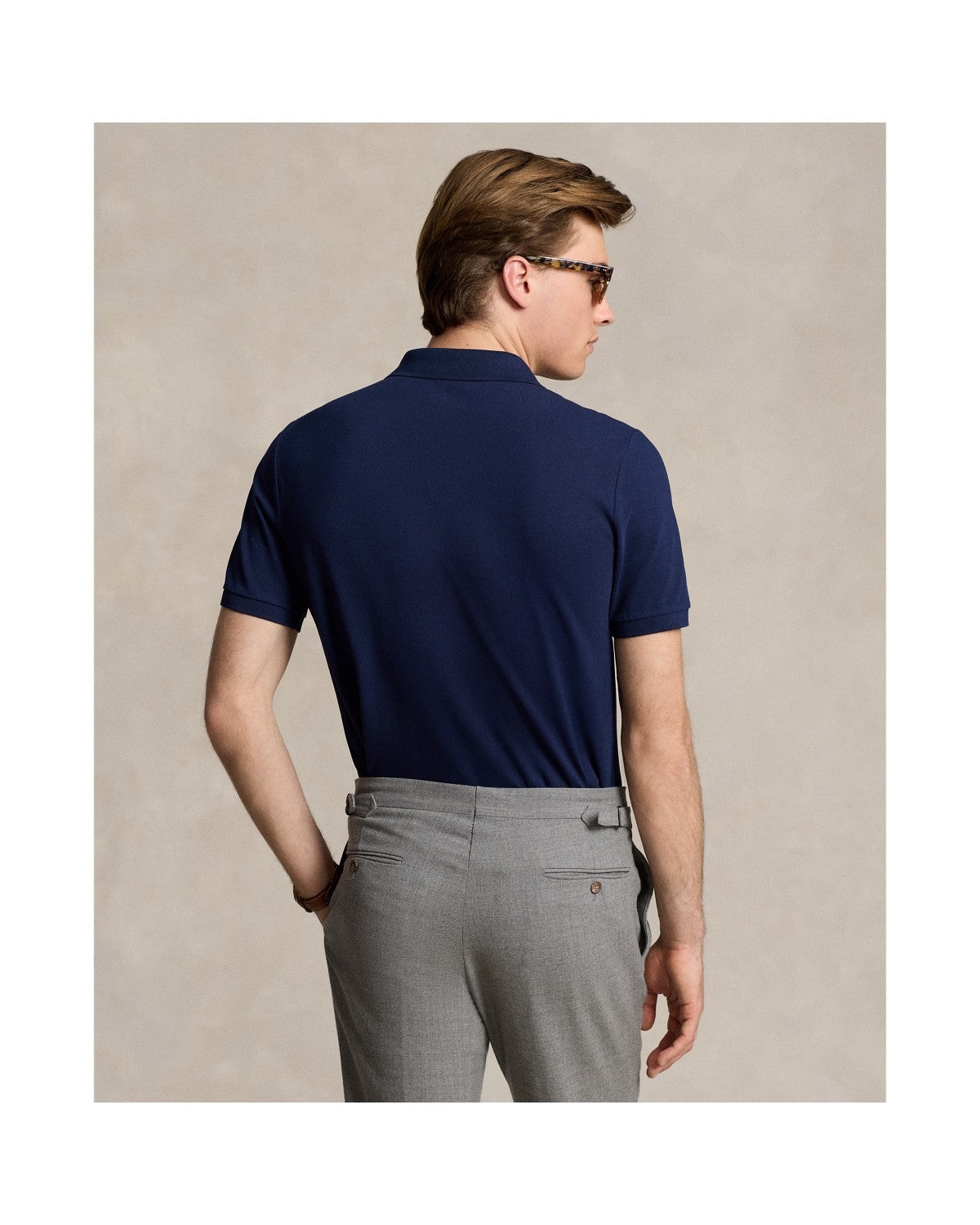 Classic Fit Stretch Mesh Polo Shirt
