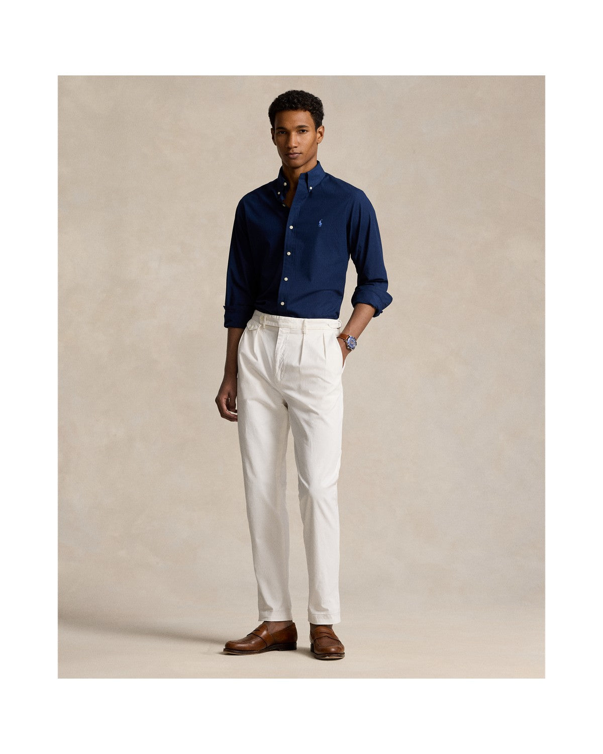 Custom Fit Stretch Poplin Shirt