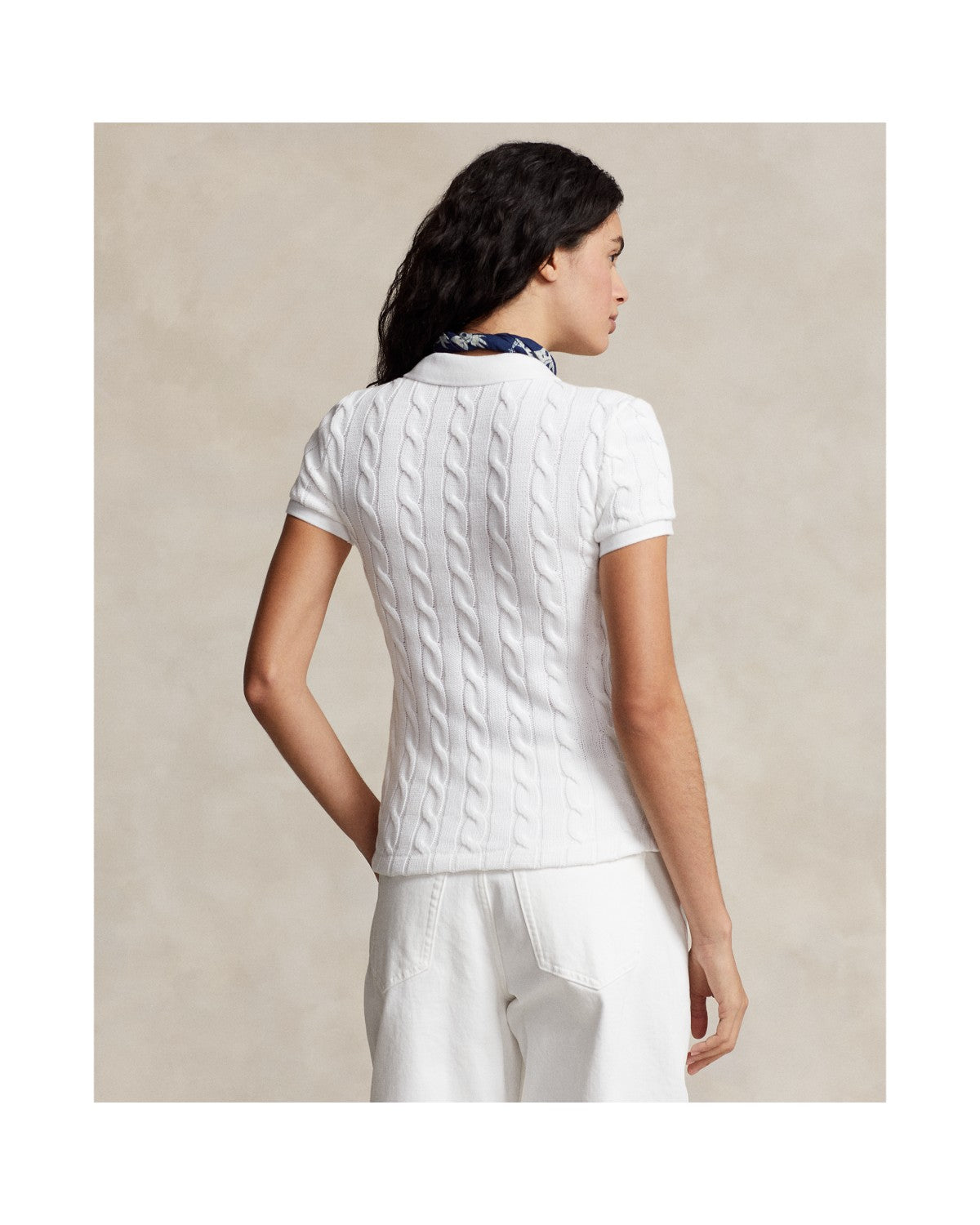 Cable-Knit Polo Shirt