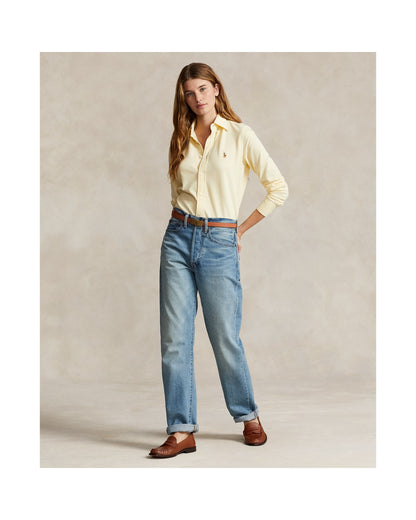Slim Fit Knit Cotton Oxford Shirt