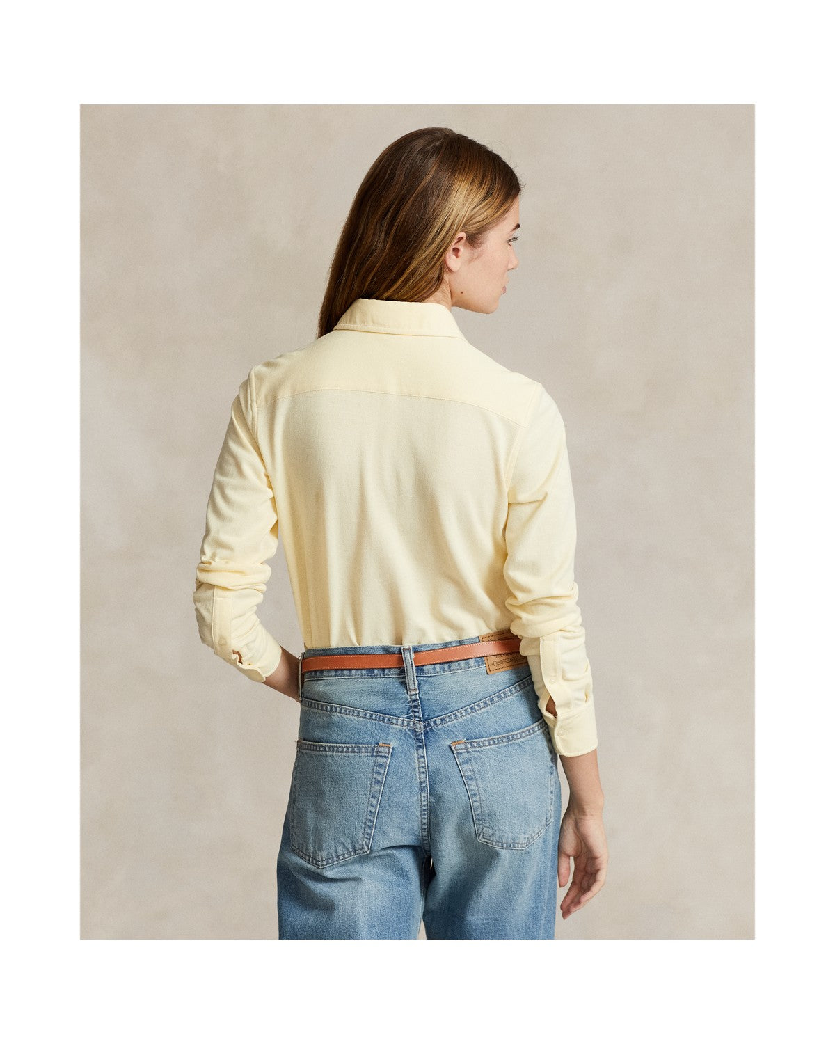 Slim Fit Knit Cotton Oxford Shirt
