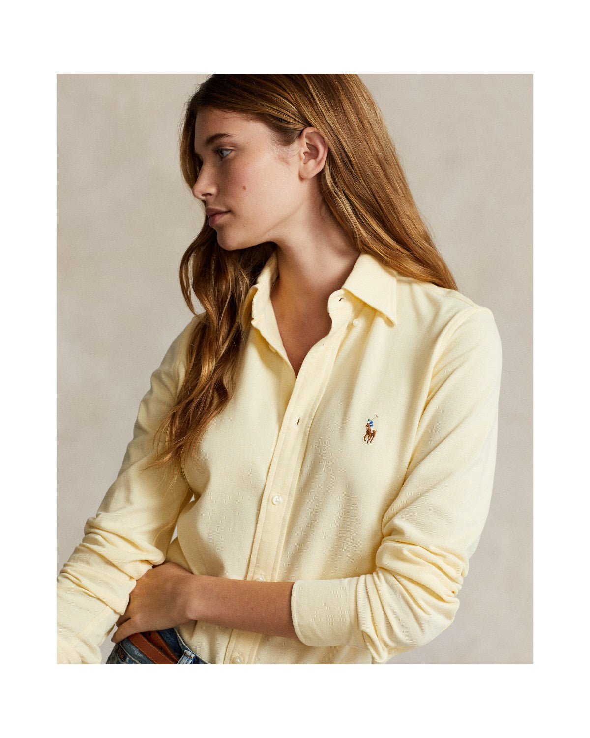 Slim Fit Knit Cotton Oxford Shirt