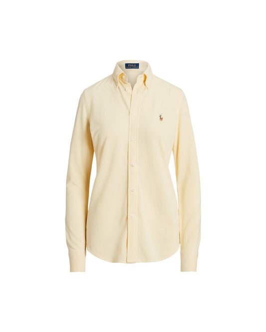 Slim Fit Knit Cotton Oxford Shirt