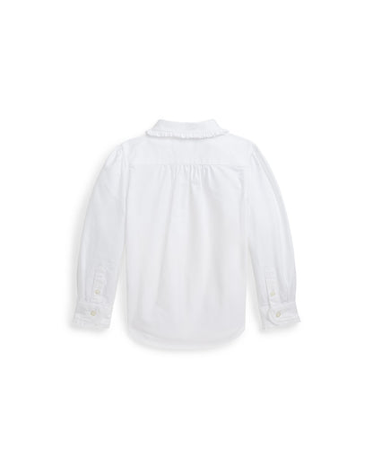 Ruffled Cotton Oxford Shirt