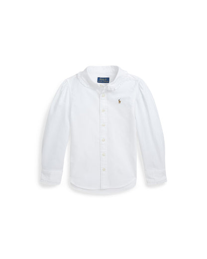 Ruffled Cotton Oxford Shirt