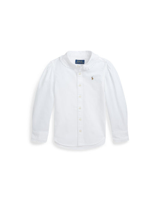 Ruffled Cotton Oxford Shirt