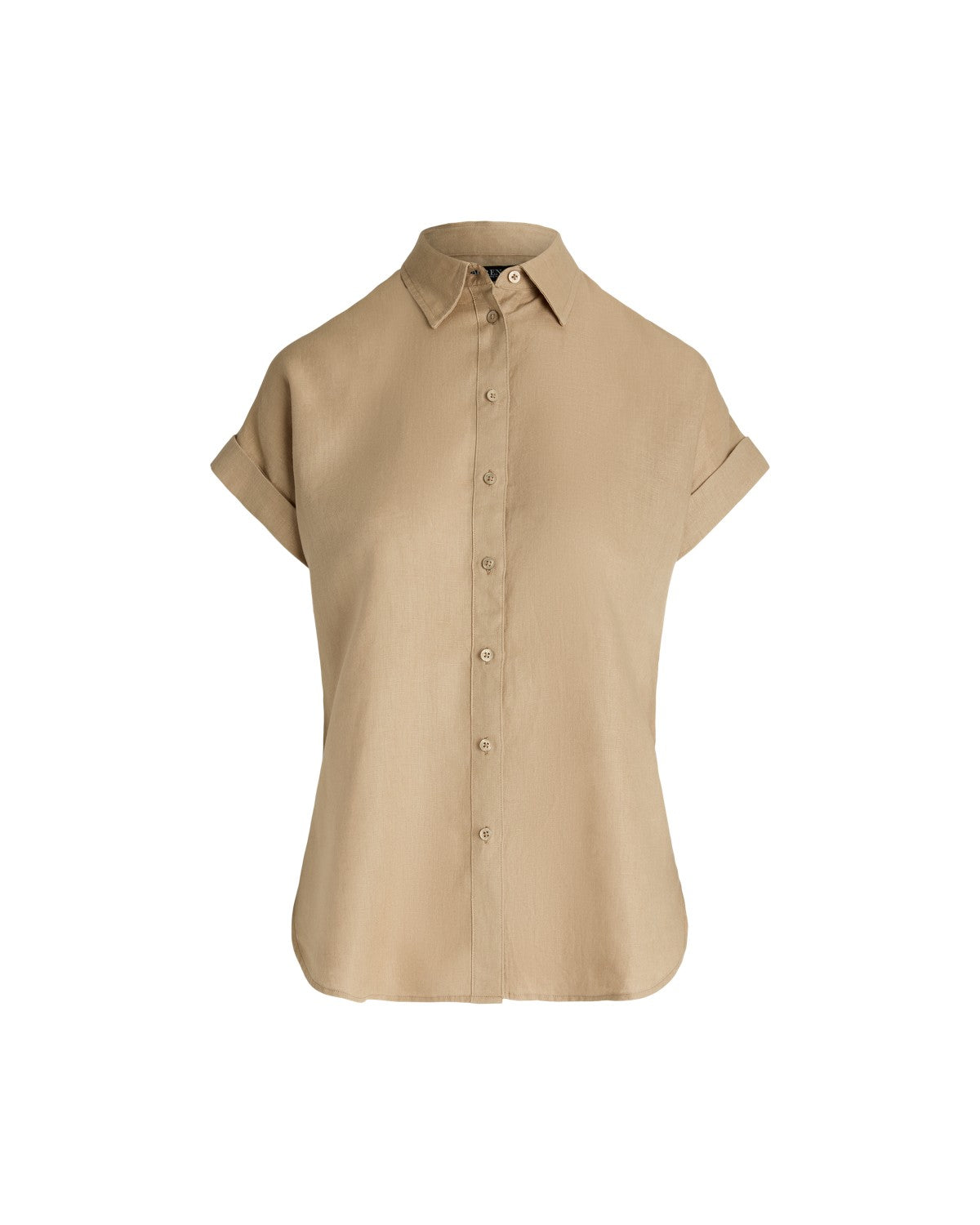 Relaxed Fit Linen Short-Sleeved Shirt