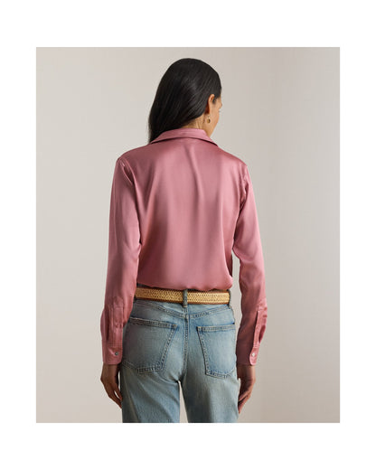 Classic Fit Satin Charmeuse Shirt