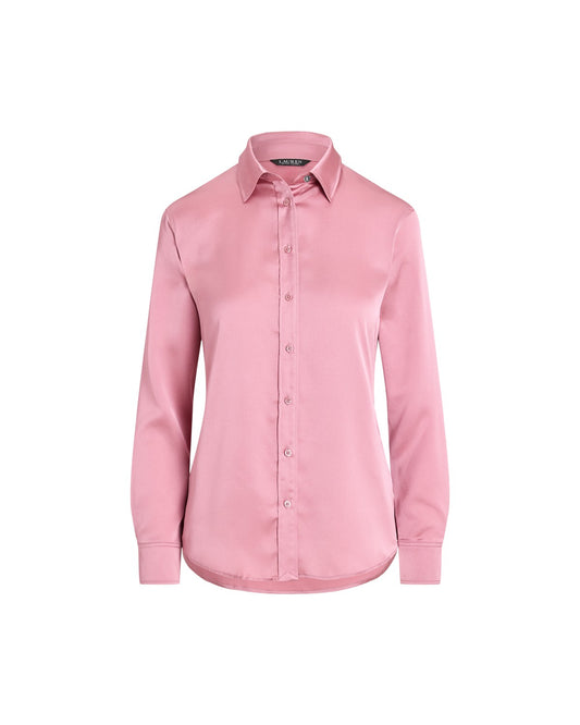 Classic Fit Satin Charmeuse Shirt