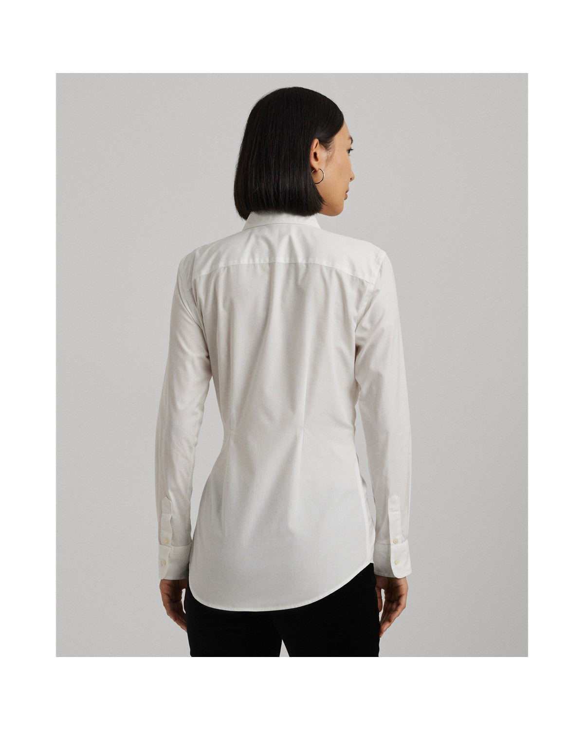 Buckle-Trim Cotton Broadcloth Shirt