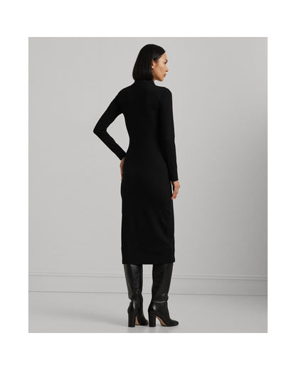 Rib-Knit Cotton-Blend Polo Dress