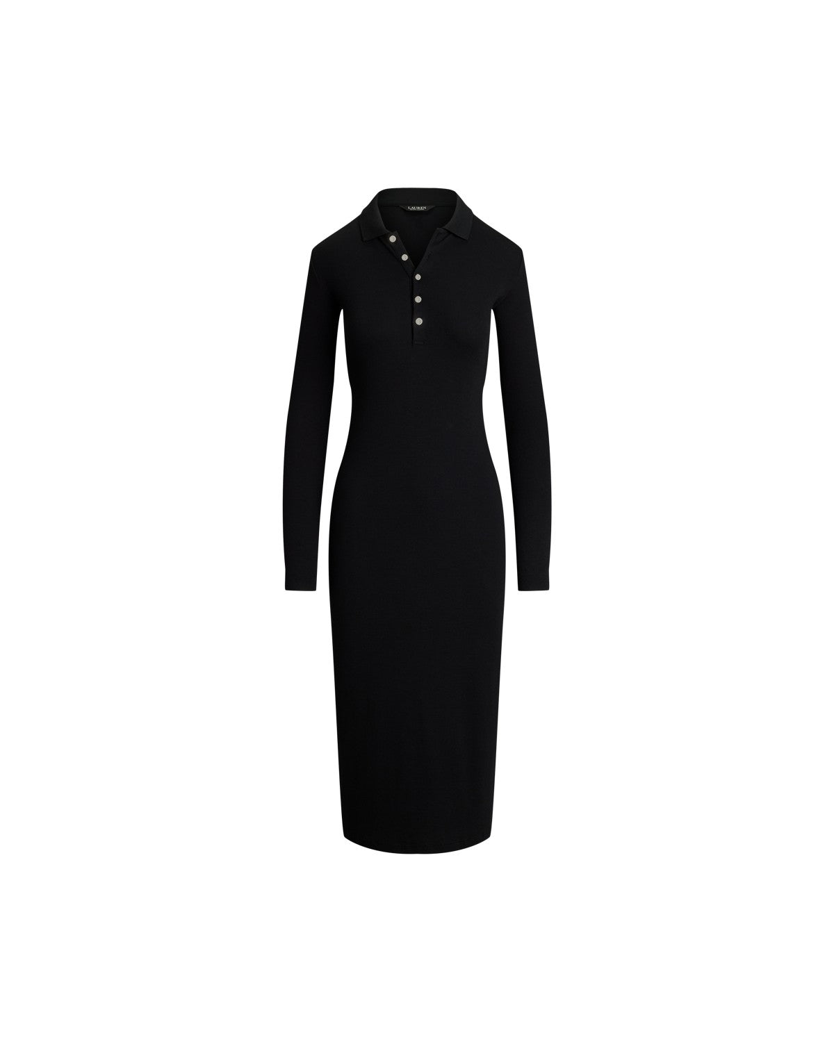 Rib-Knit Cotton-Blend Polo Dress