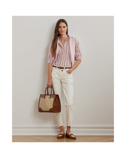 Oversize Striped Cotton Broadcloth Shirt