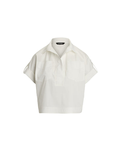 Cotton-Blend Short-Sleeve Camp Shirt