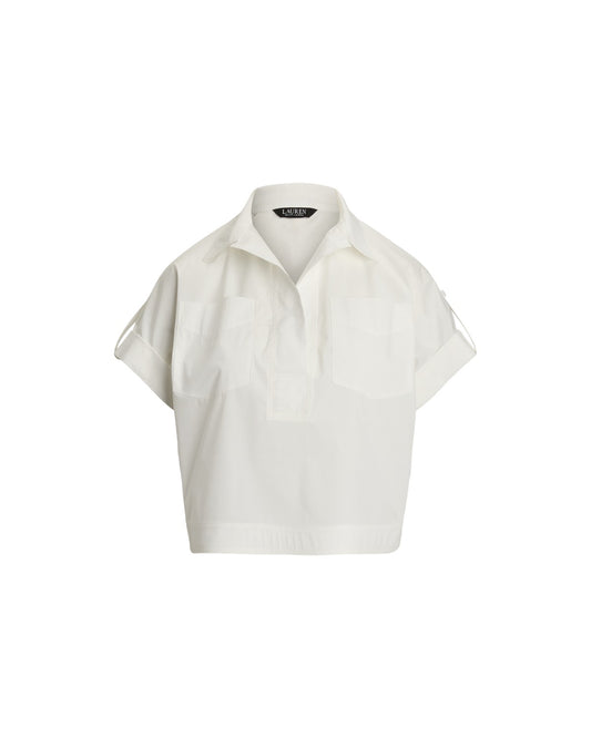 Cotton-Blend Short-Sleeve Camp Shirt