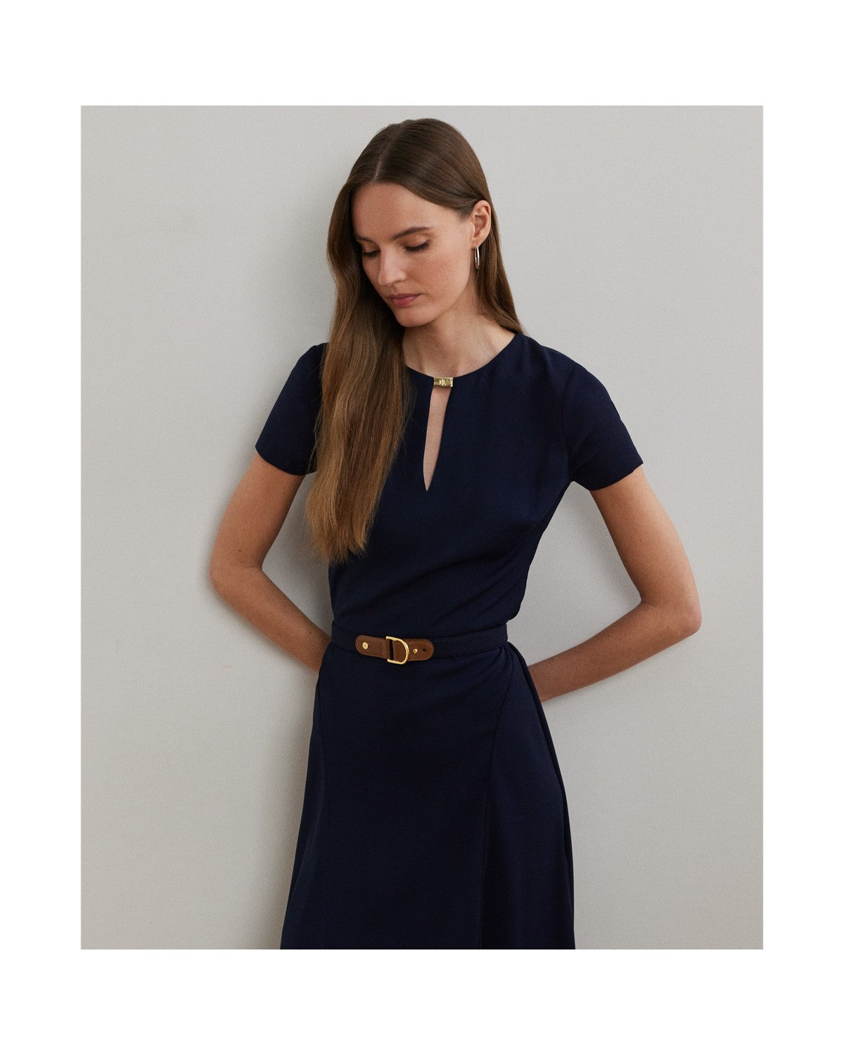 Belted Georgette Dress