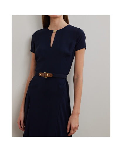 Belted Georgette Dress