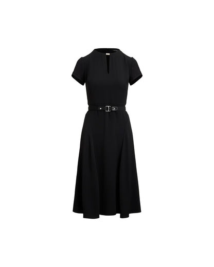 Belted Georgette Dress