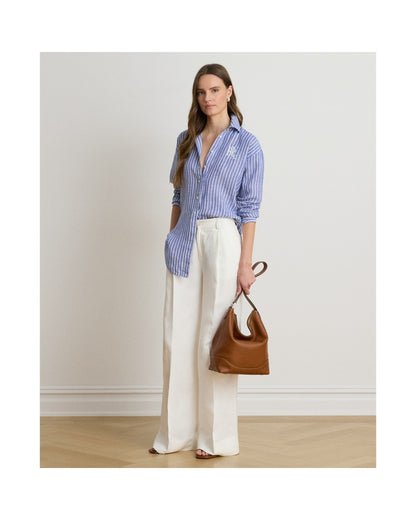 Oversize Striped Linen Shirt