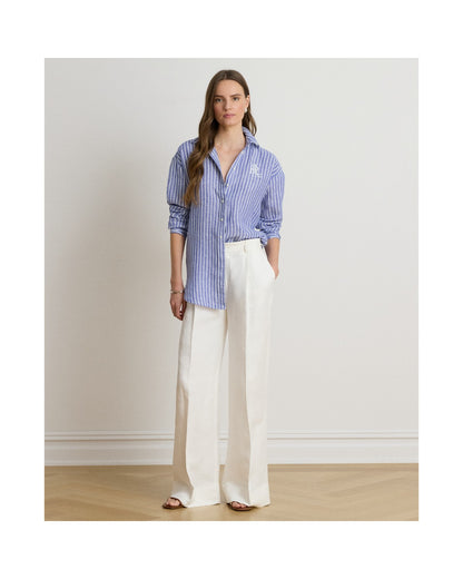 Oversize Striped Linen Shirt