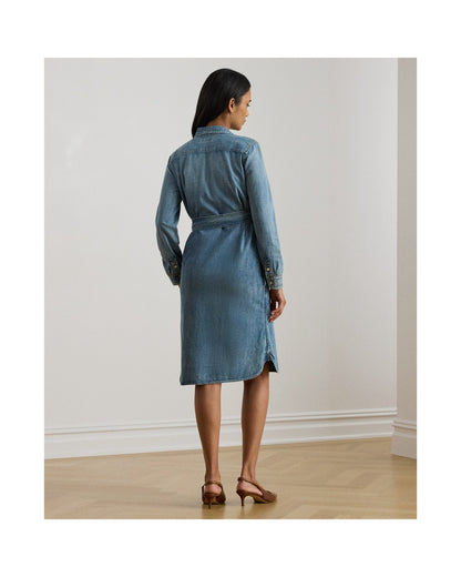 Belted Denim Shirt Dress