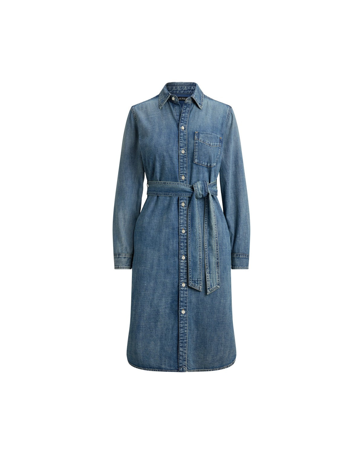 Belted Denim Shirt Dress
